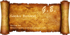 Gasko Botond névjegykártya